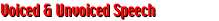 Voiced and Unvoiced Speech