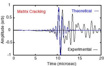 the later portion of the experimental waveform are due to edge reflections