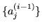 $ \{a_j^{(i-1)} \}$