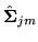 $ {\hat{{\mbox{\boldmath $\Sigma$}}}}_{jm}$