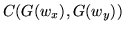 $ C(G(w_x), G(w_y))$