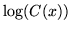 $ \log(C(x))$