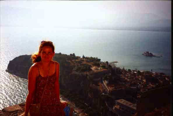 Mina at the castle at Nafplio
