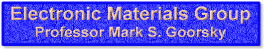 Electronic Materials Group: Professor Mark S. Goorsky