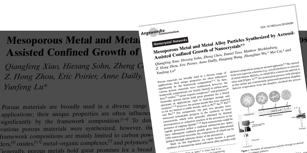 Mesoporous Metal and Metal Alloy Particles Synthesized by Aerosol-Assisted Confined Growth of Nanocrystals