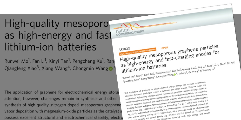 High-Quality Mesoporous Graphene Particles as High-Energy and Fast-Charging Anodes for Lithium-Ion Batteries