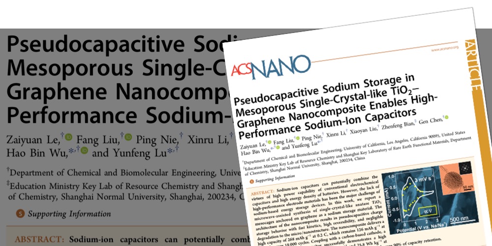 Pseudocapacitive Sodium Storage in Mesoporous Single-Crystal-like TiO2−Graphene Nanocomposite Enables HighPerformance Sodium-Ion Capacitors